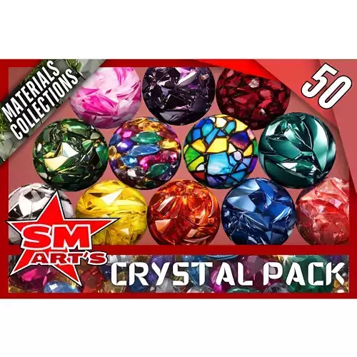 Crystal Texture Pack - 50 High-Quality Stylized Materials