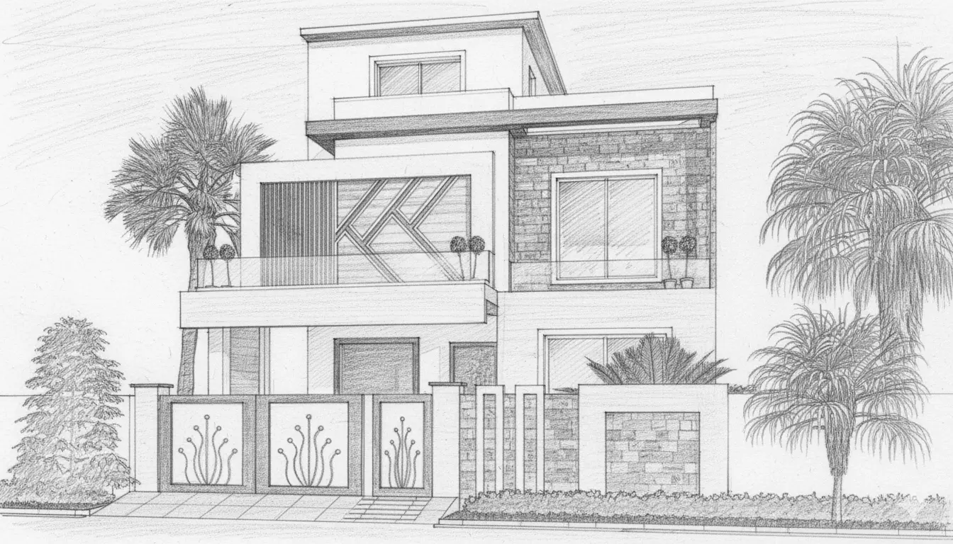 Front elevation View  3D model_1