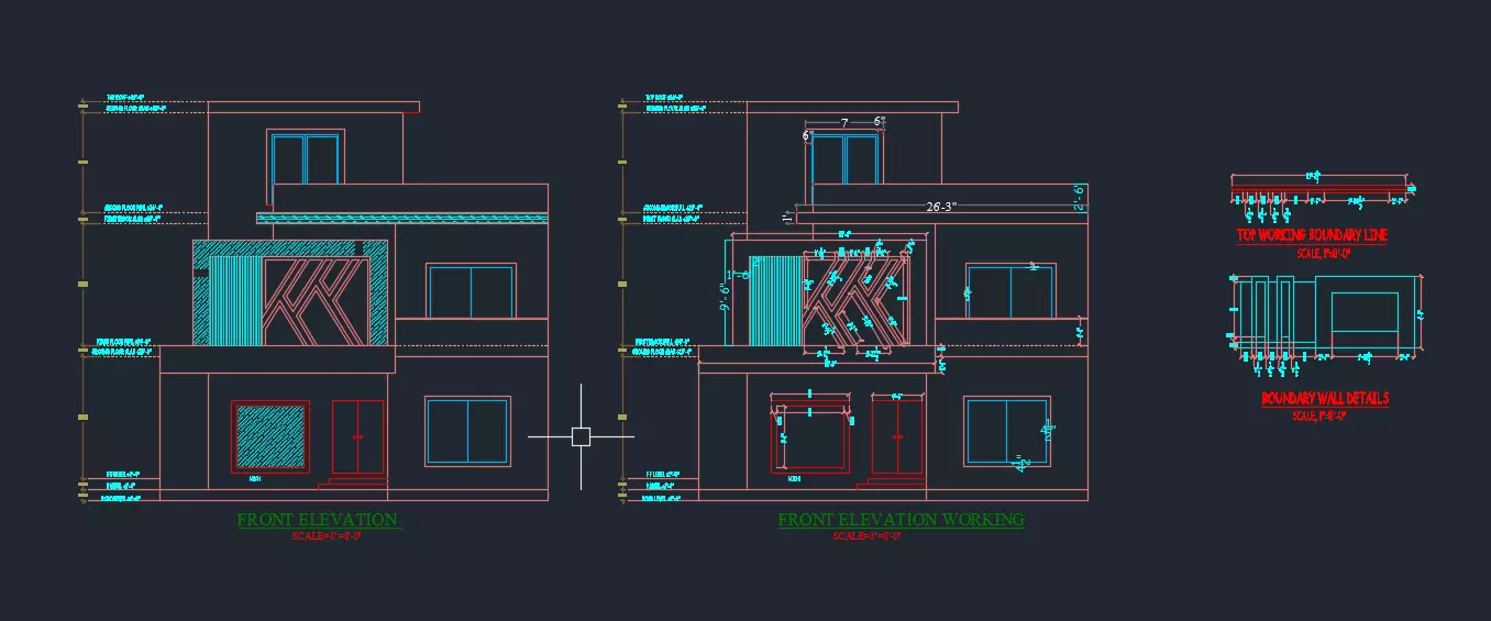 Front elevation View  3D model_3