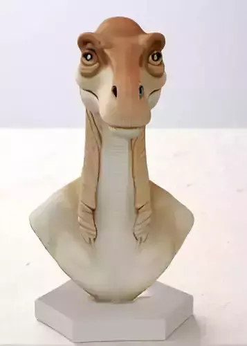 Edmontosaurus Head Bust 3D Model - STL Printable Dinosaur