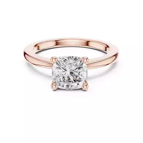 Solitaire Cushion Cut Diamond Engagement Ring 3DM STL Video