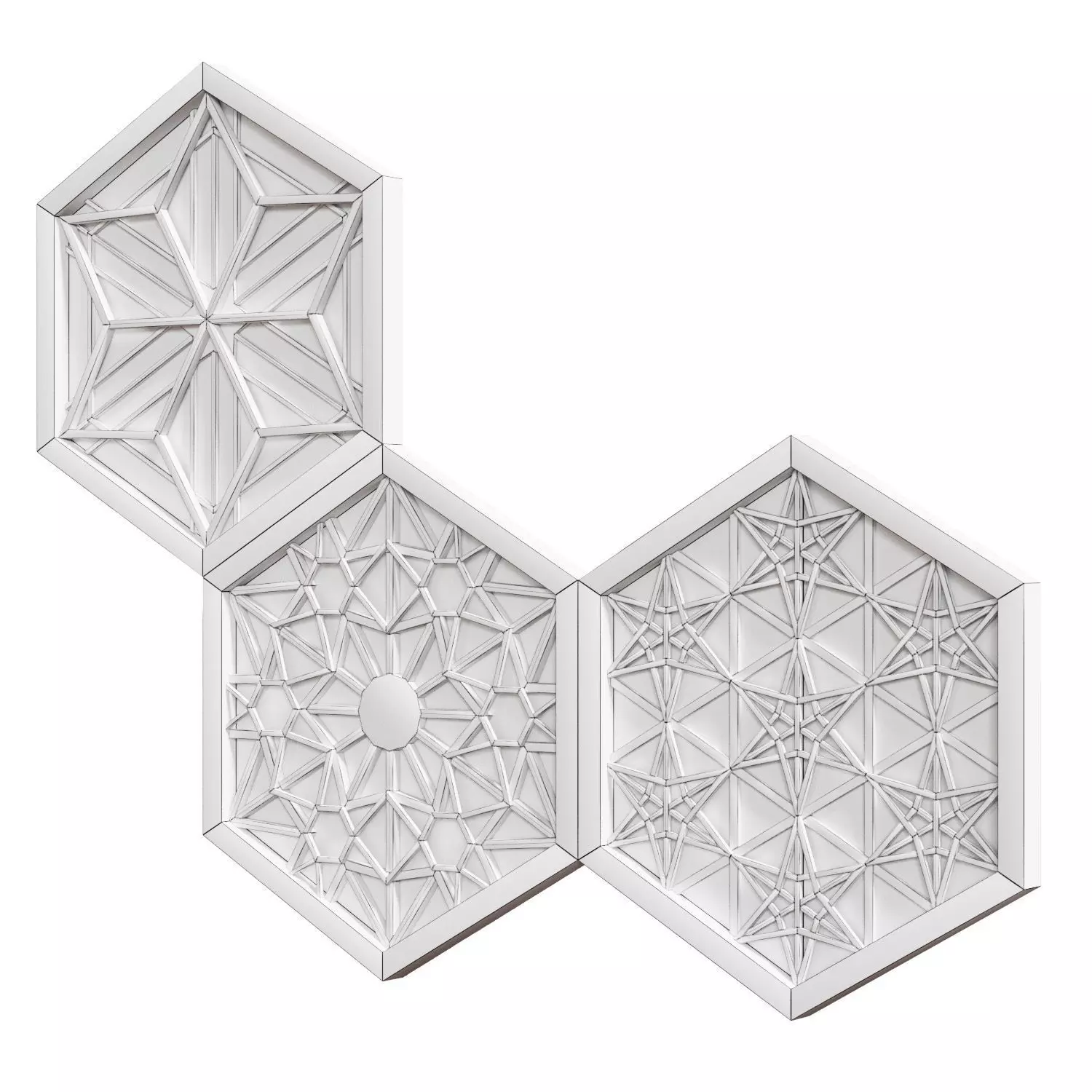 Wood Wall Decor Collection 04 3D model_6