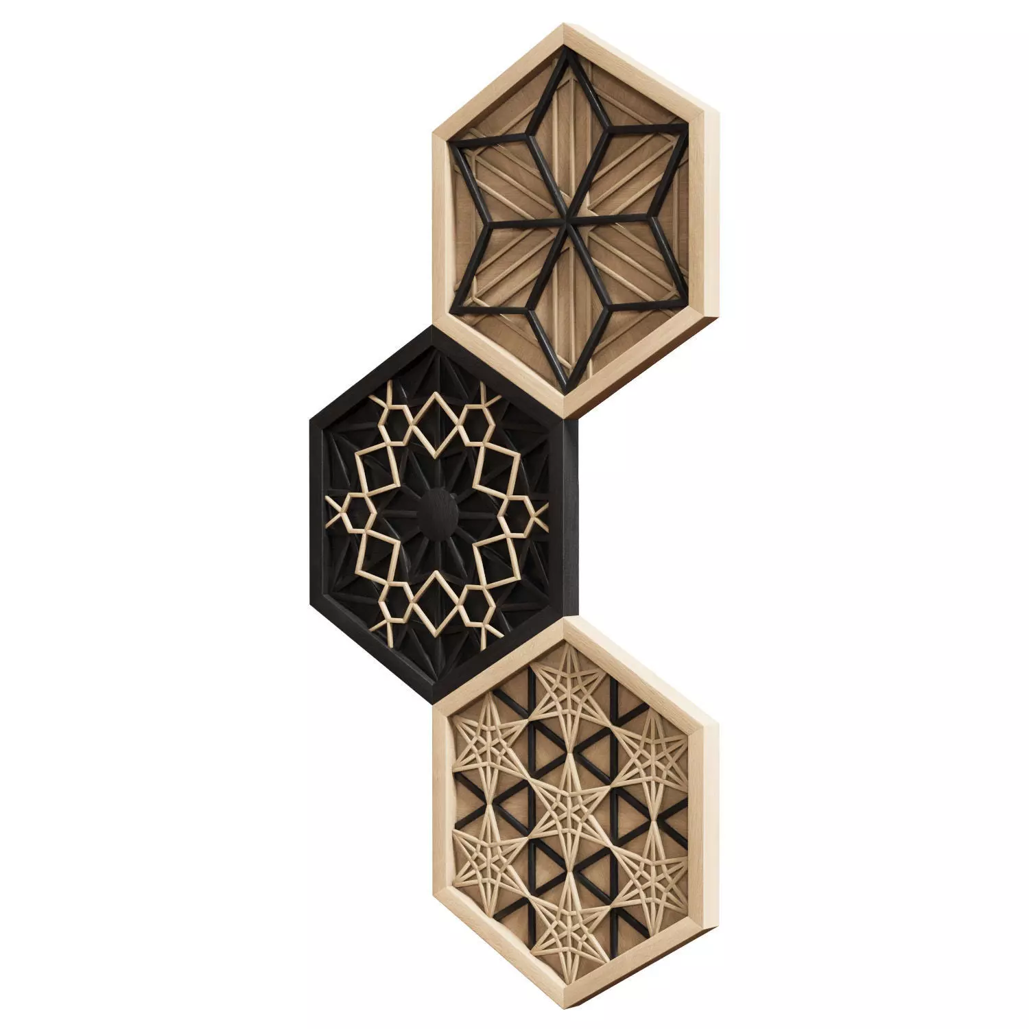 Wood Wall Decor Collection 04 3D model_2