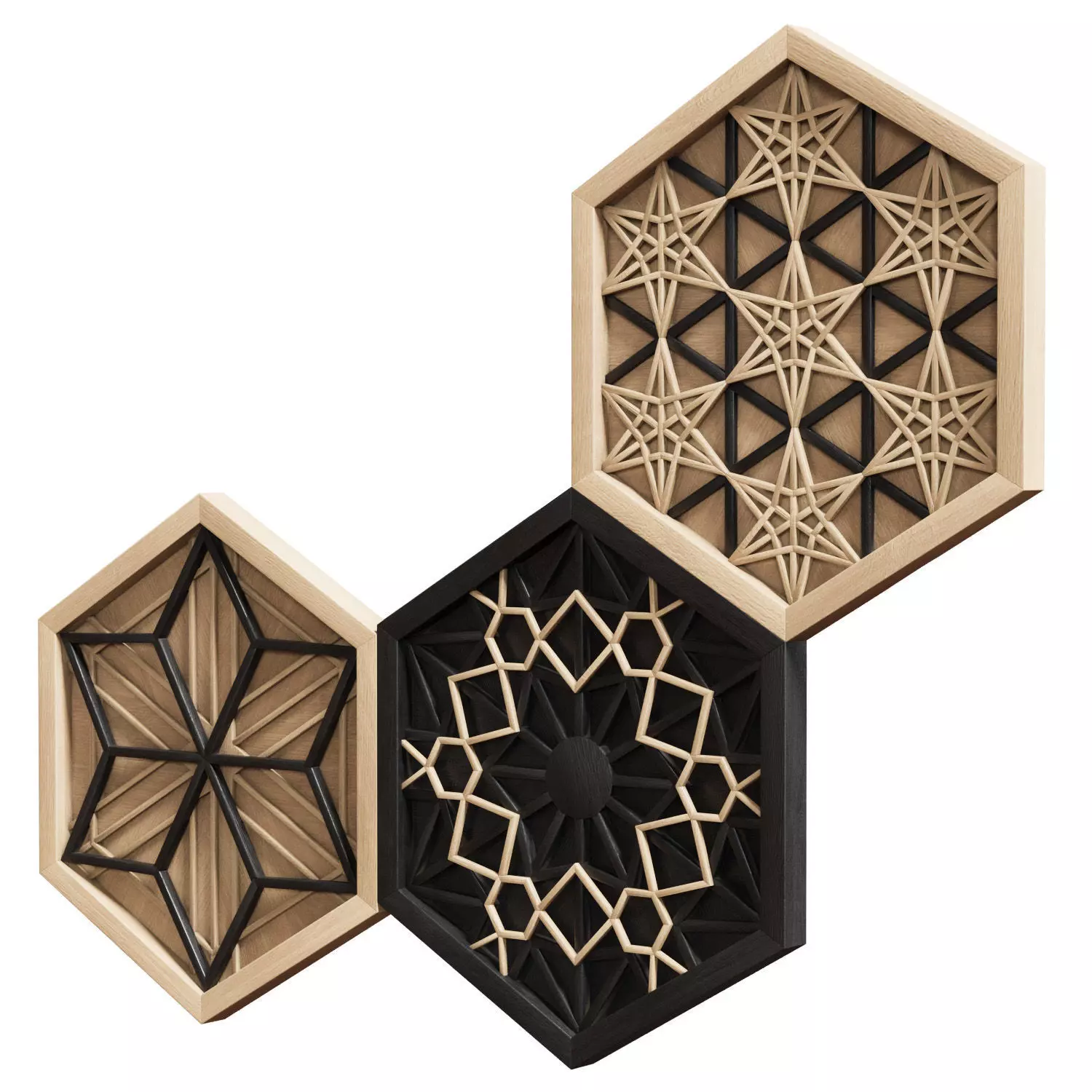 Wood Wall Decor Collection 04 3D model_3