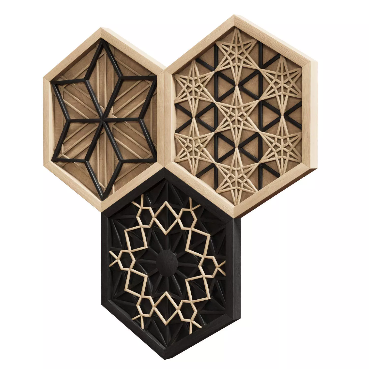 Wood Wall Decor Collection 04 3D model_4