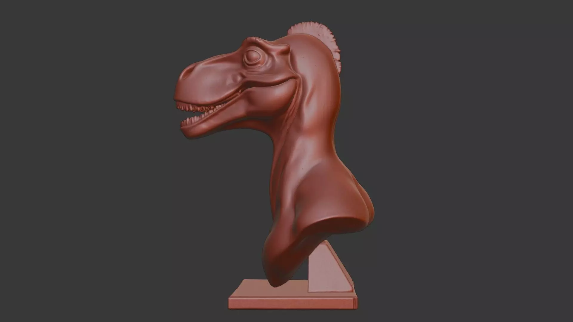 Edmontosaurus Head Bust 3D Model - STL Printable Dinosaur 3D print model_7