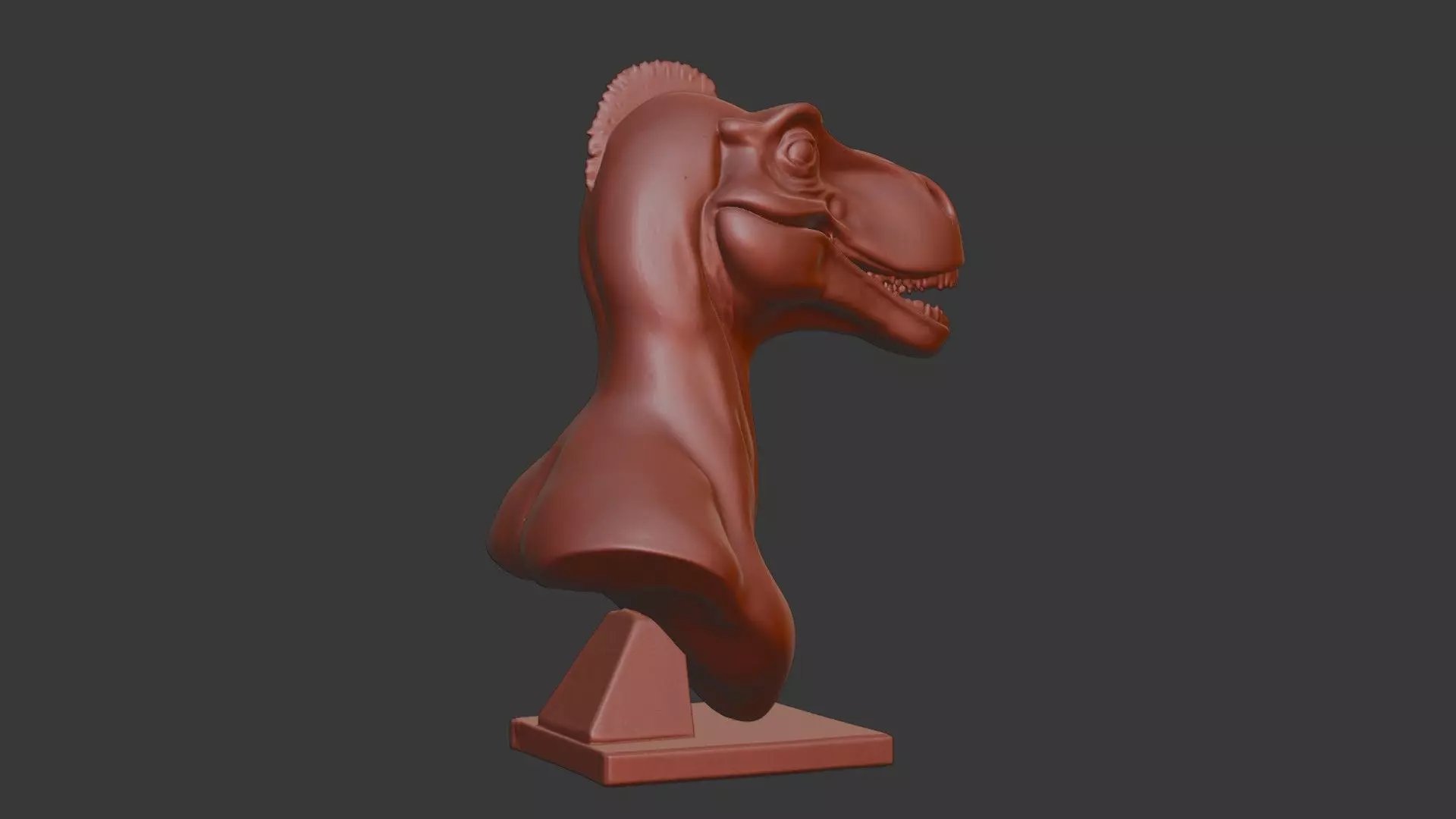 Edmontosaurus Head Bust 3D Model - STL Printable Dinosaur 3D print model_5
