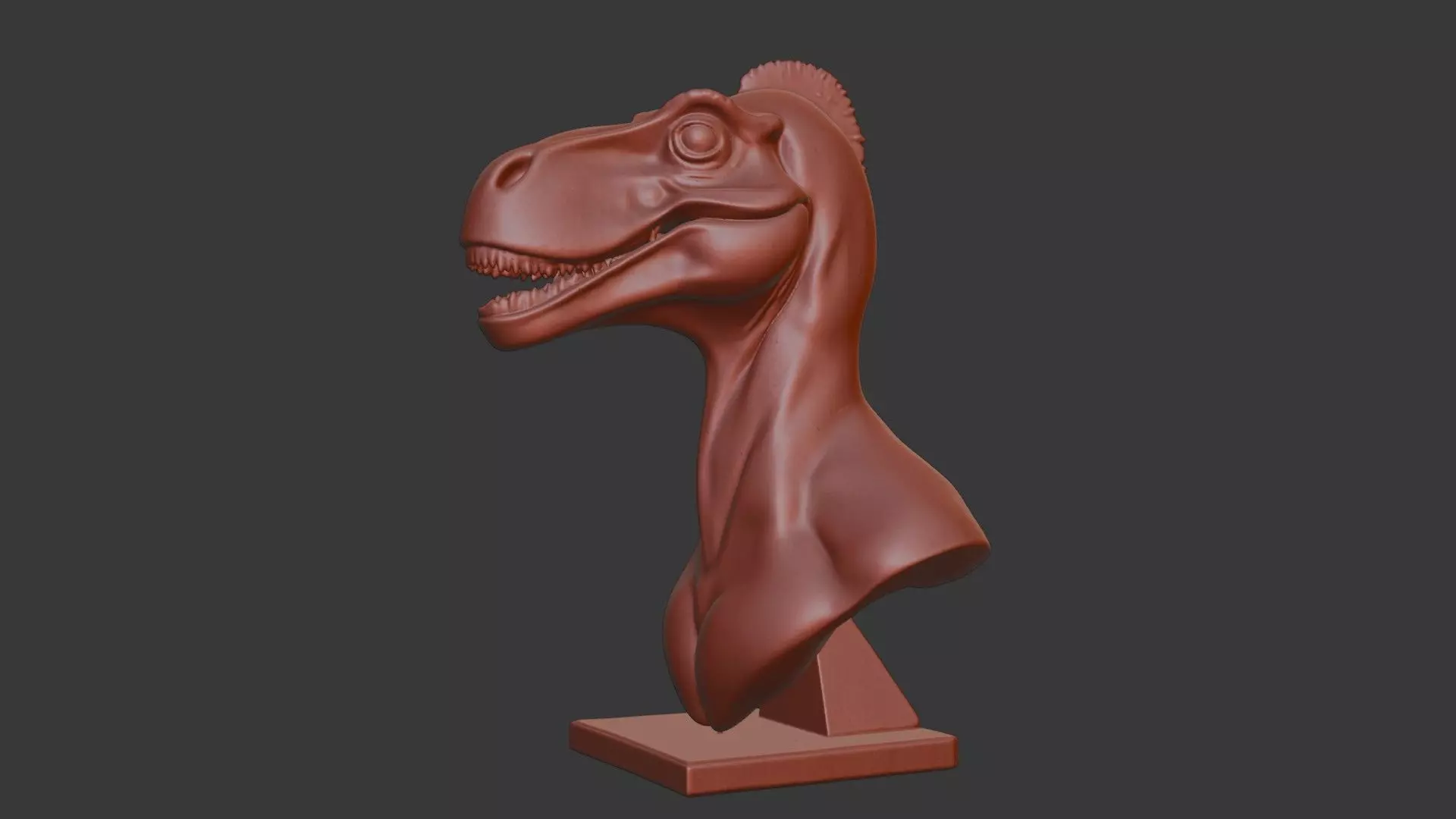 Edmontosaurus Head Bust 3D Model - STL Printable Dinosaur 3D print model_2