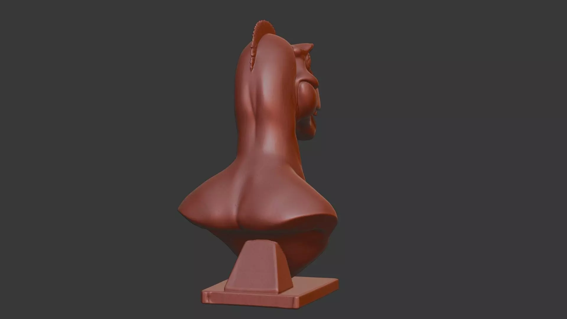 Edmontosaurus Head Bust 3D Model - STL Printable Dinosaur 3D print model_4