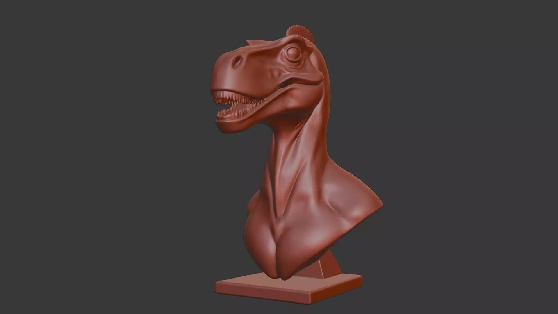 Edmontosaurus Head Bust 3D Model - STL Printable Dinosaur 3D print model_1