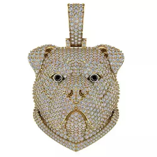 hip hop Dog Pendant 3D print model