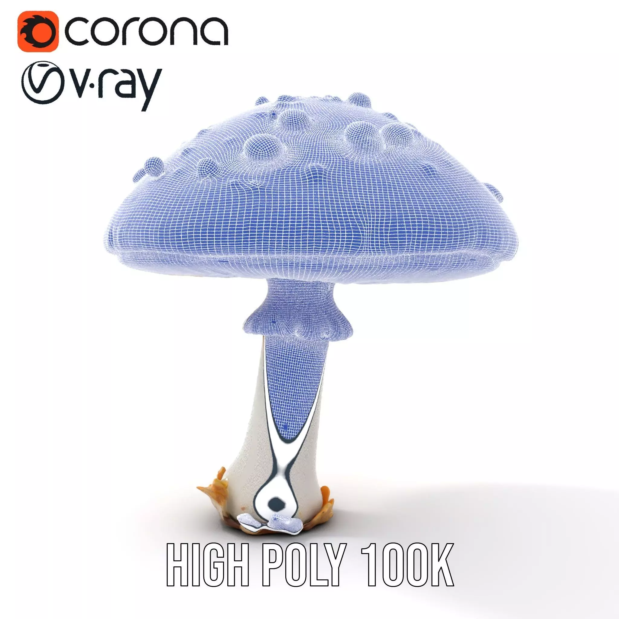 Galaxy Mushroom model pack Low-poly 3D model_35
