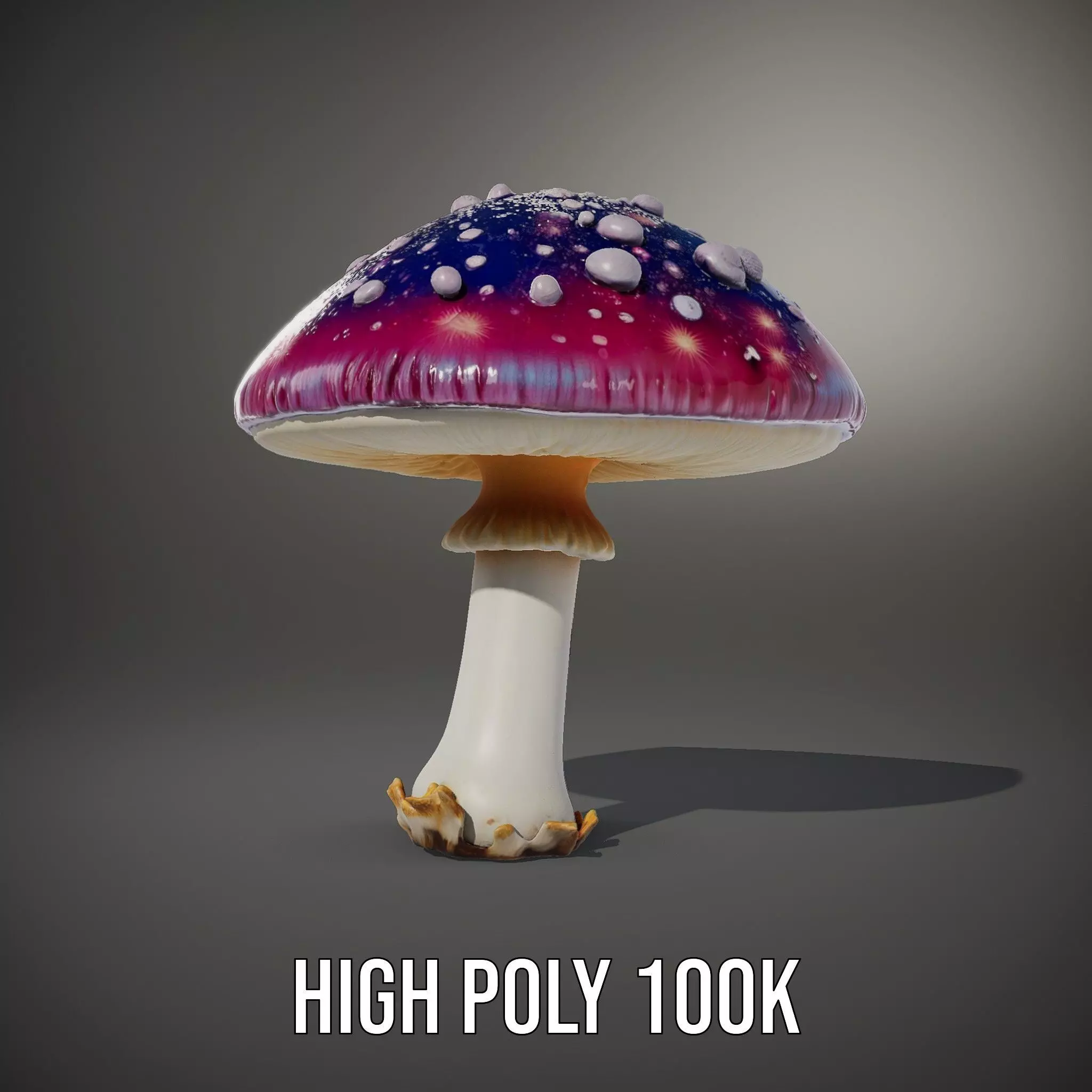Galaxy Mushroom model pack Low-poly 3D model_15