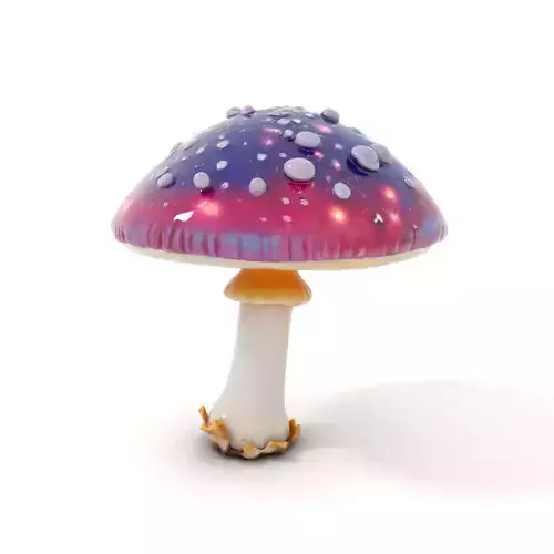 Galaxy Mushroom model pack Low-poly 3D model