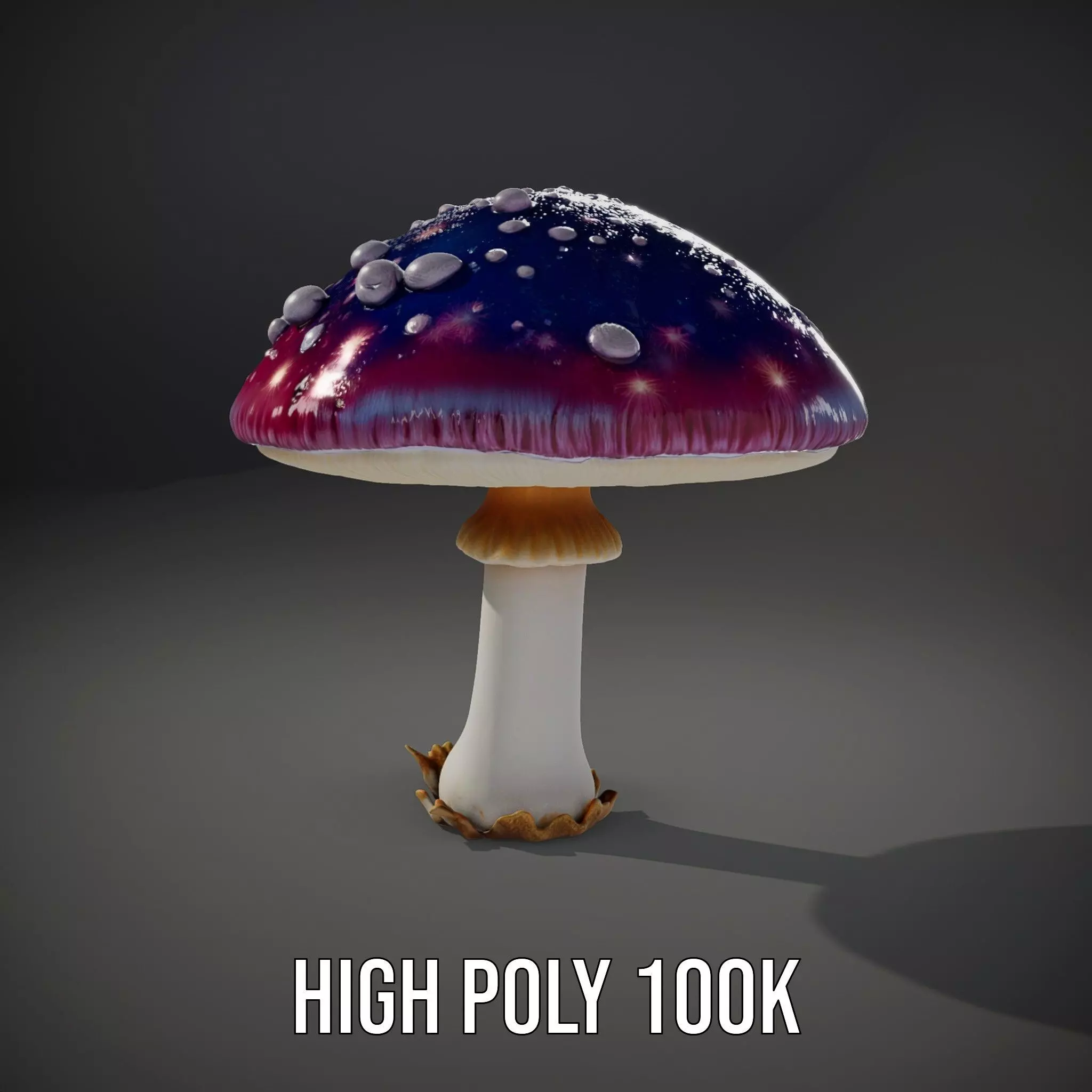 Galaxy Mushroom model pack Low-poly 3D model_24