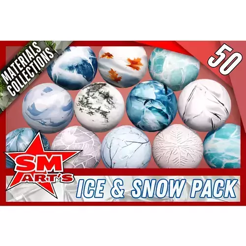Ice and Snow Texture Pack - 50 High-Quality Stylized Materials