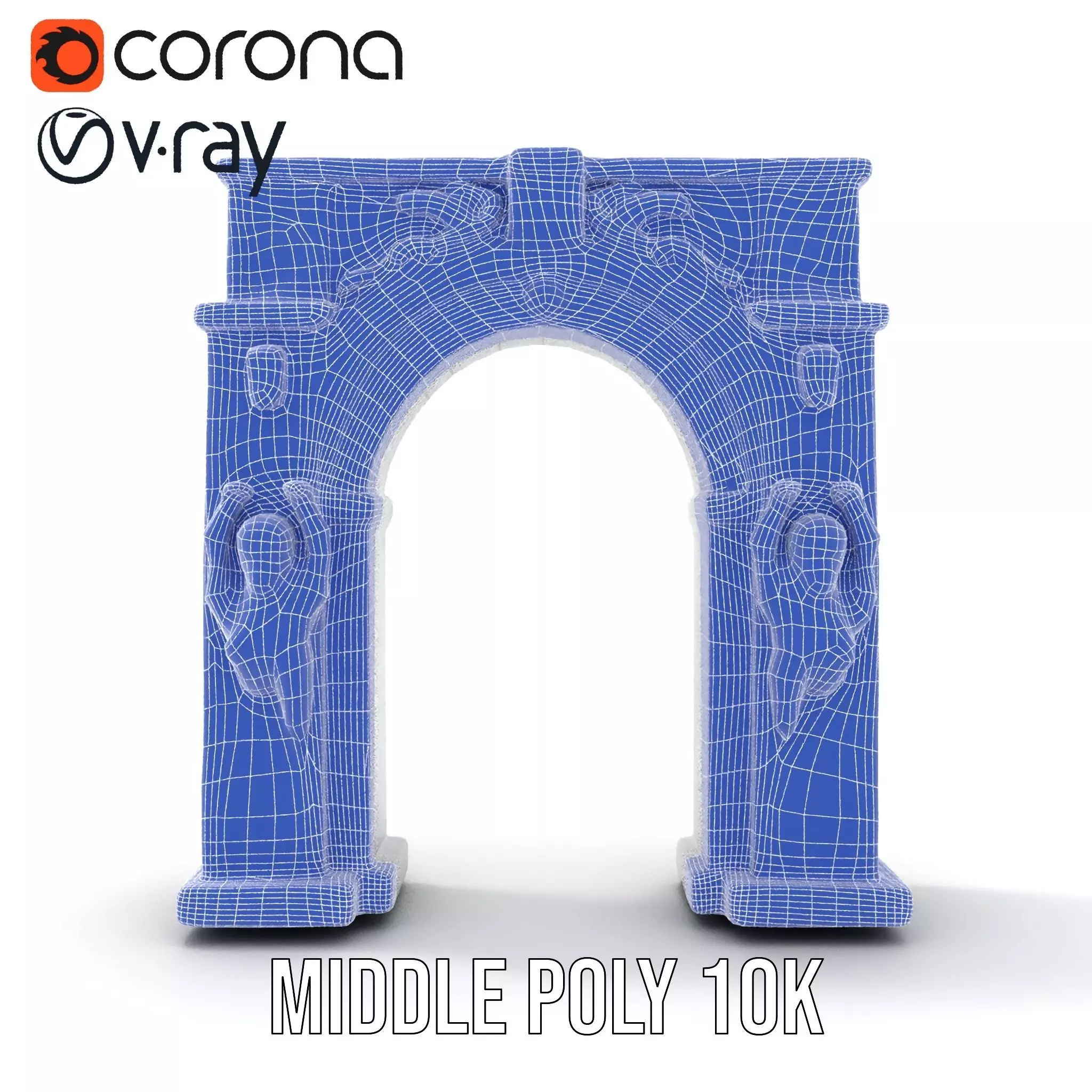 Gothic Archway model pack Low-poly 3D model_16