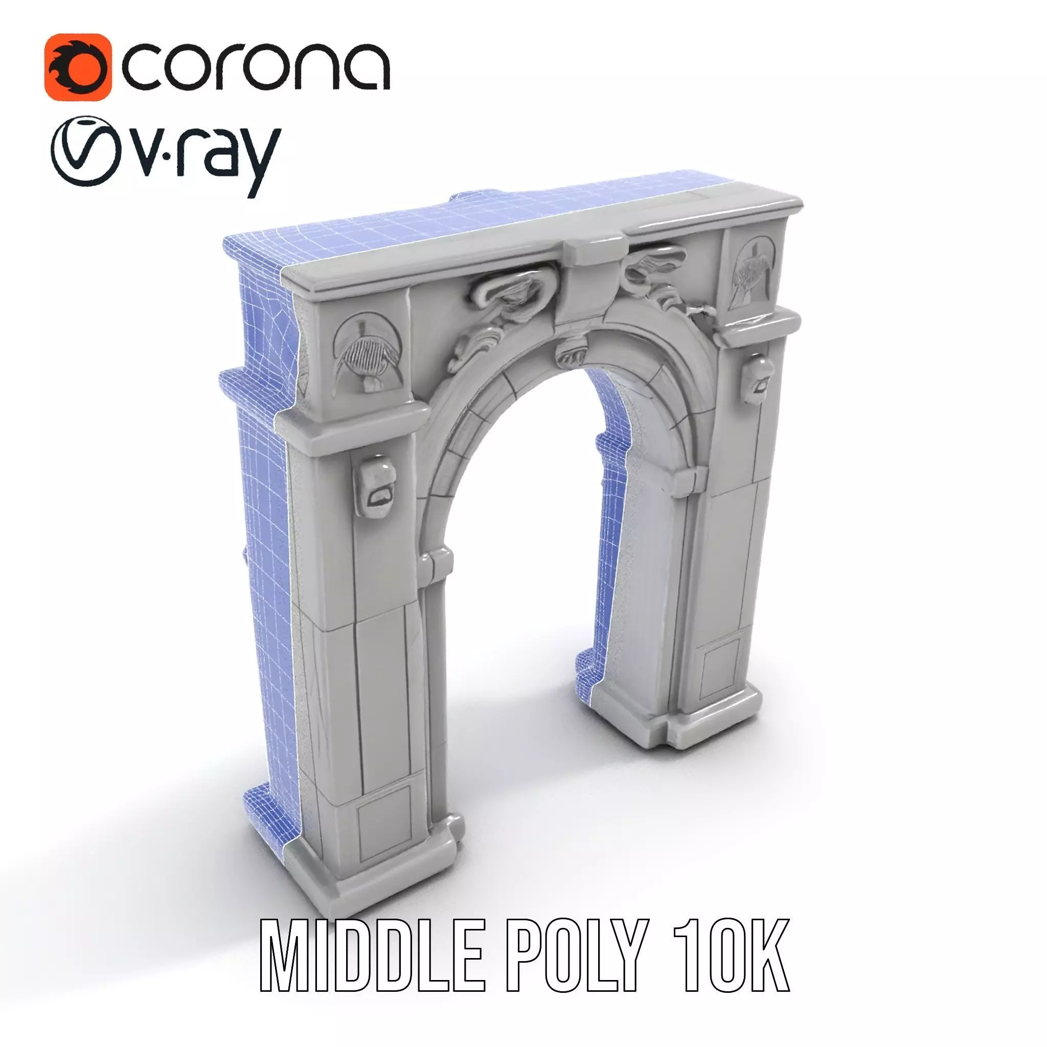 Gothic Archway model pack Low-poly 3D model_30