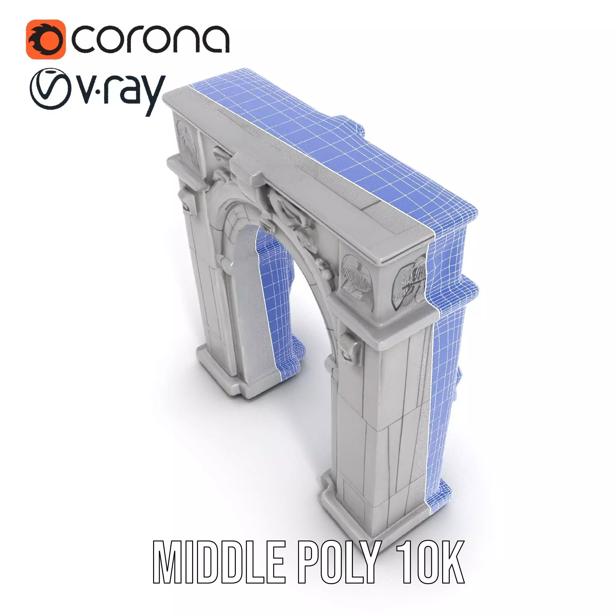 Gothic Archway model pack Low-poly 3D model_28