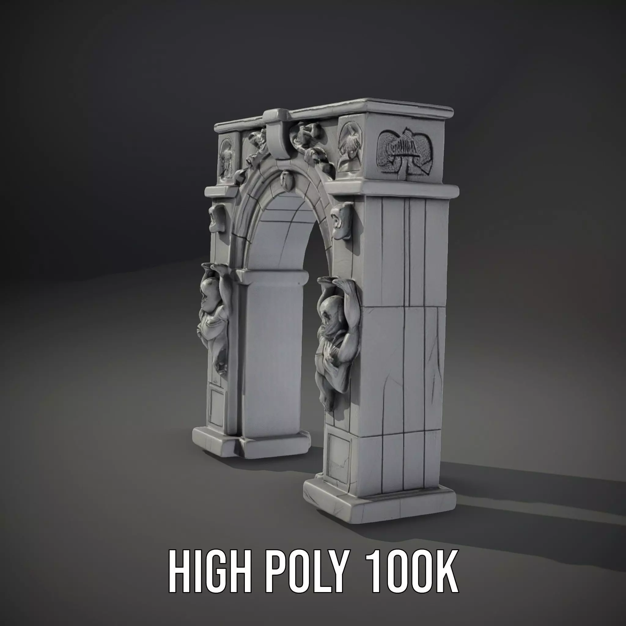 Gothic Archway model pack Low-poly 3D model_11