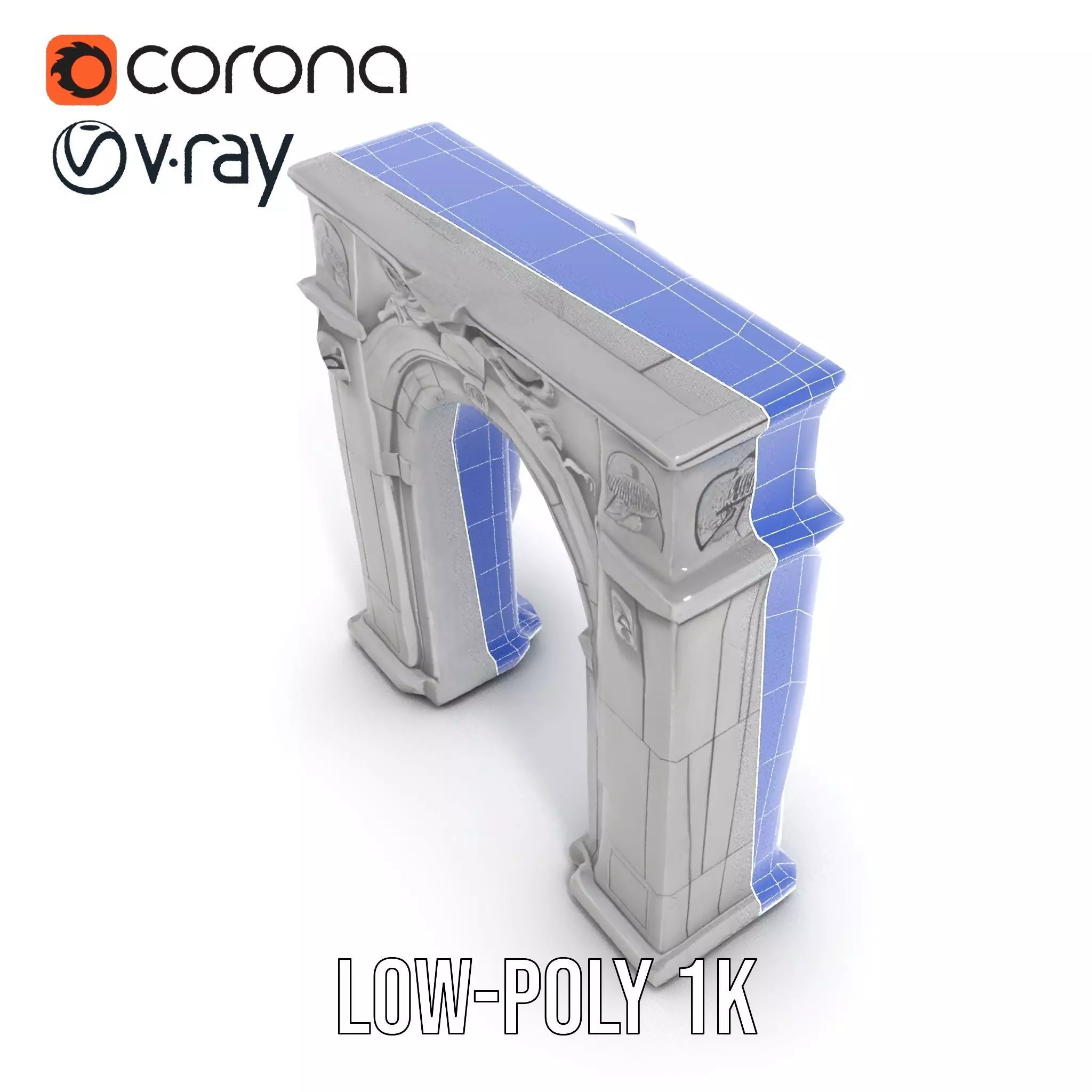 Gothic Archway model pack Low-poly 3D model_17