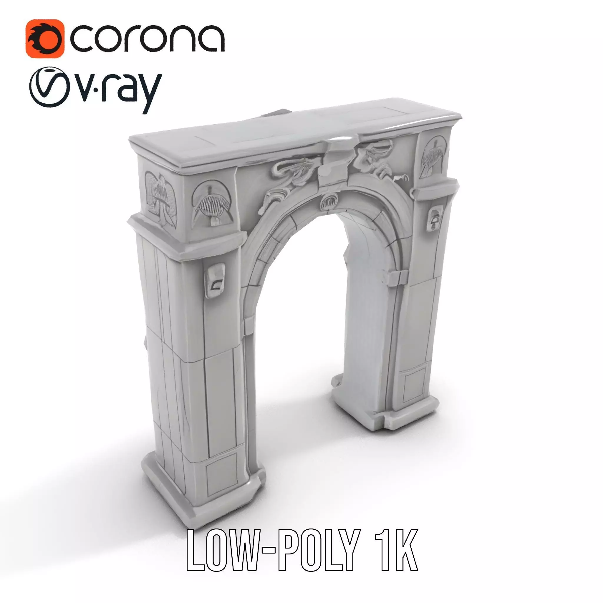 Gothic Archway model pack Low-poly 3D model_15