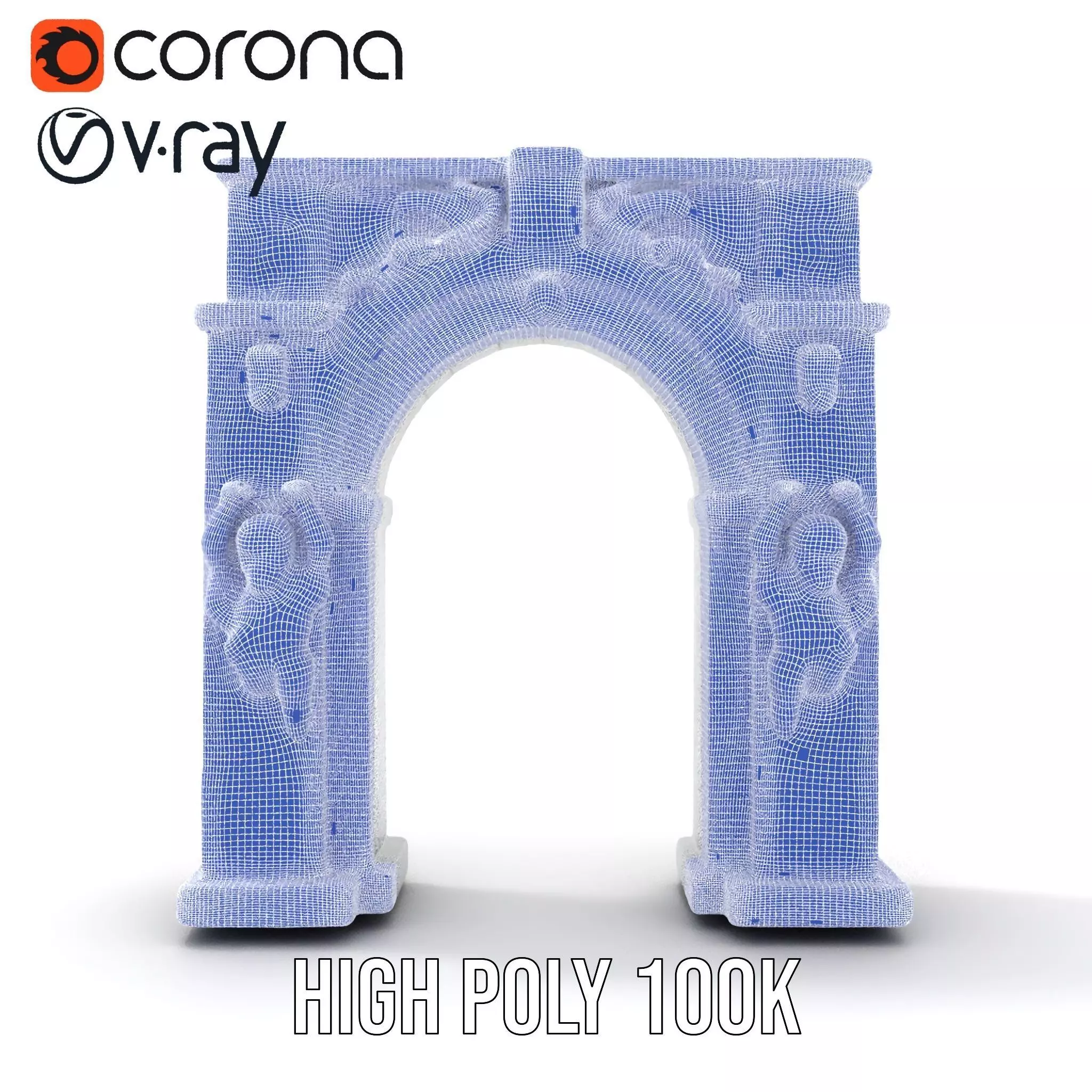 Gothic Archway model pack Low-poly 3D model_32