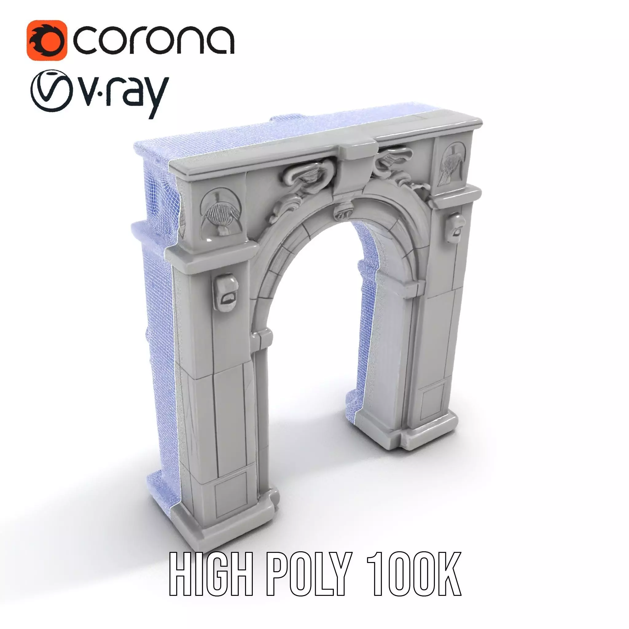 Gothic Archway model pack Low-poly 3D model_33