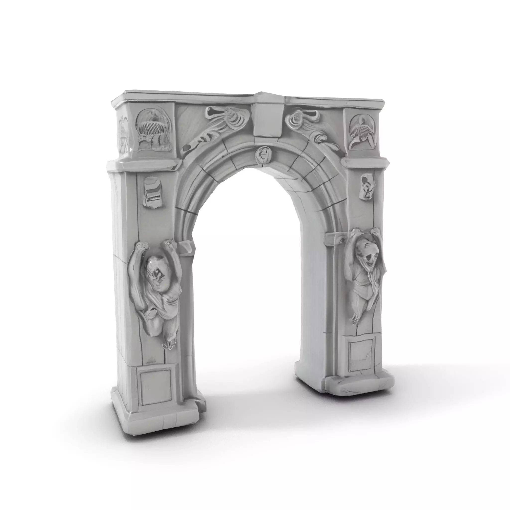 Gothic Archway model pack Low-poly 3D model_10