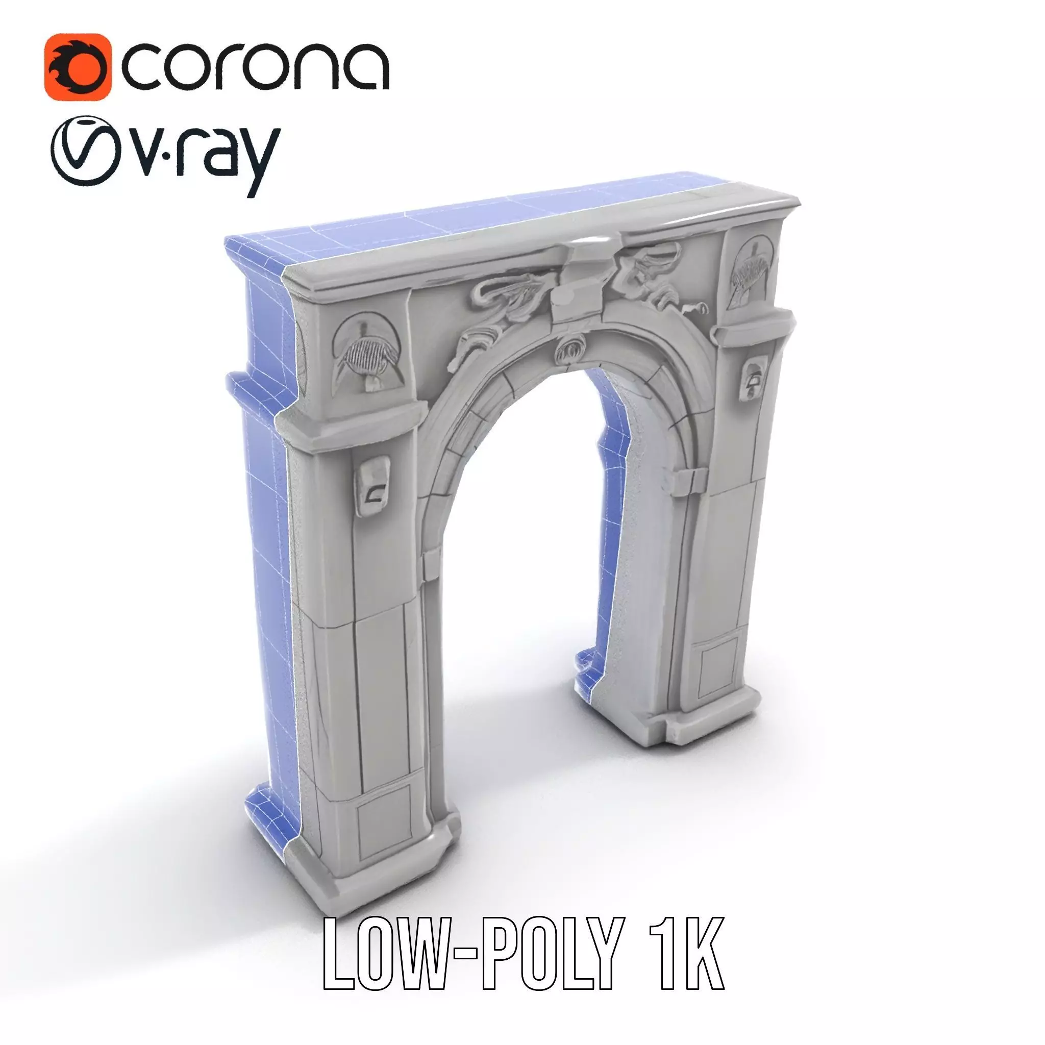 Gothic Archway model pack Low-poly 3D model_26