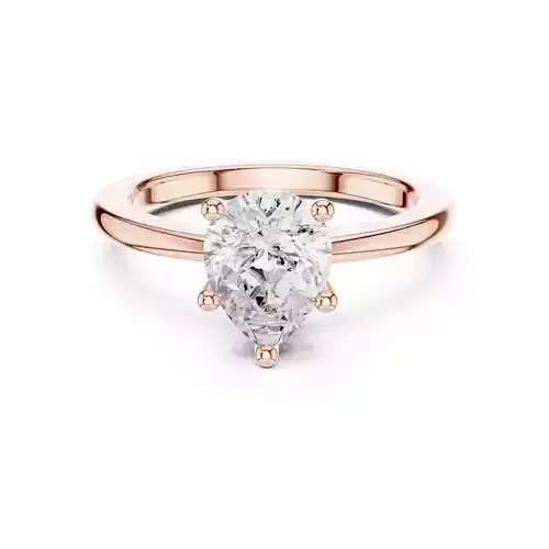 Solitaire Pear Cut Diamond Engagement Ring 3DM STL Video