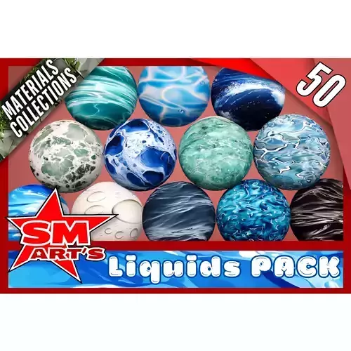 Liquids Texture Pack - 50 High-Quality Stylized Materials