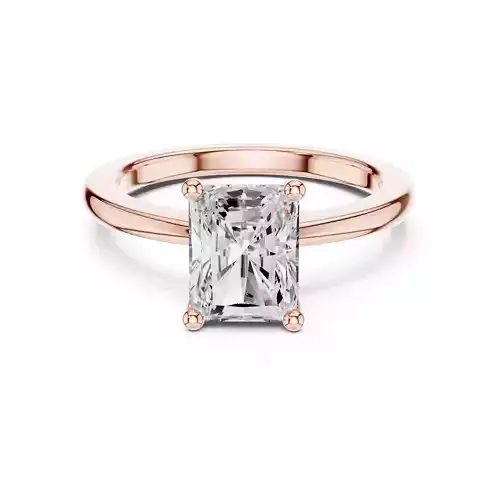 Solitaire Radiant Cut Diamond Engagement Ring 3DM STL Video