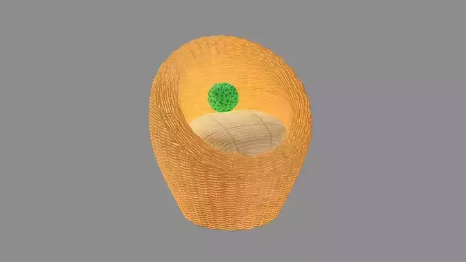 Rattan Exclusive Vintage Style Marius 03 Chair 3D Model