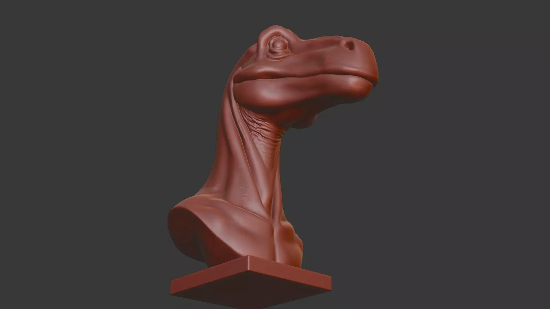 Edmontosaurus Head Bust 3D Model - STL Printable Dinosaur 3D print model_6
