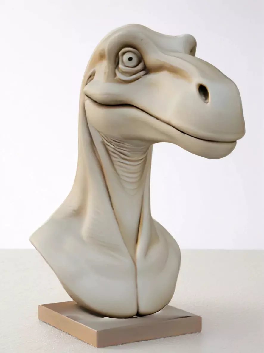 Edmontosaurus Head Bust 3D Model - STL Printable Dinosaur 3D print model_0