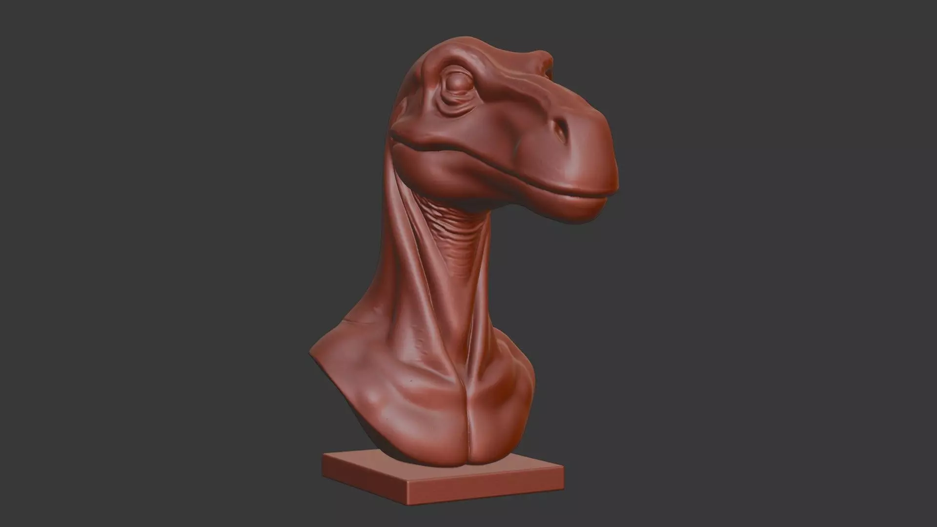 Edmontosaurus Head Bust 3D Model - STL Printable Dinosaur 3D print model_1