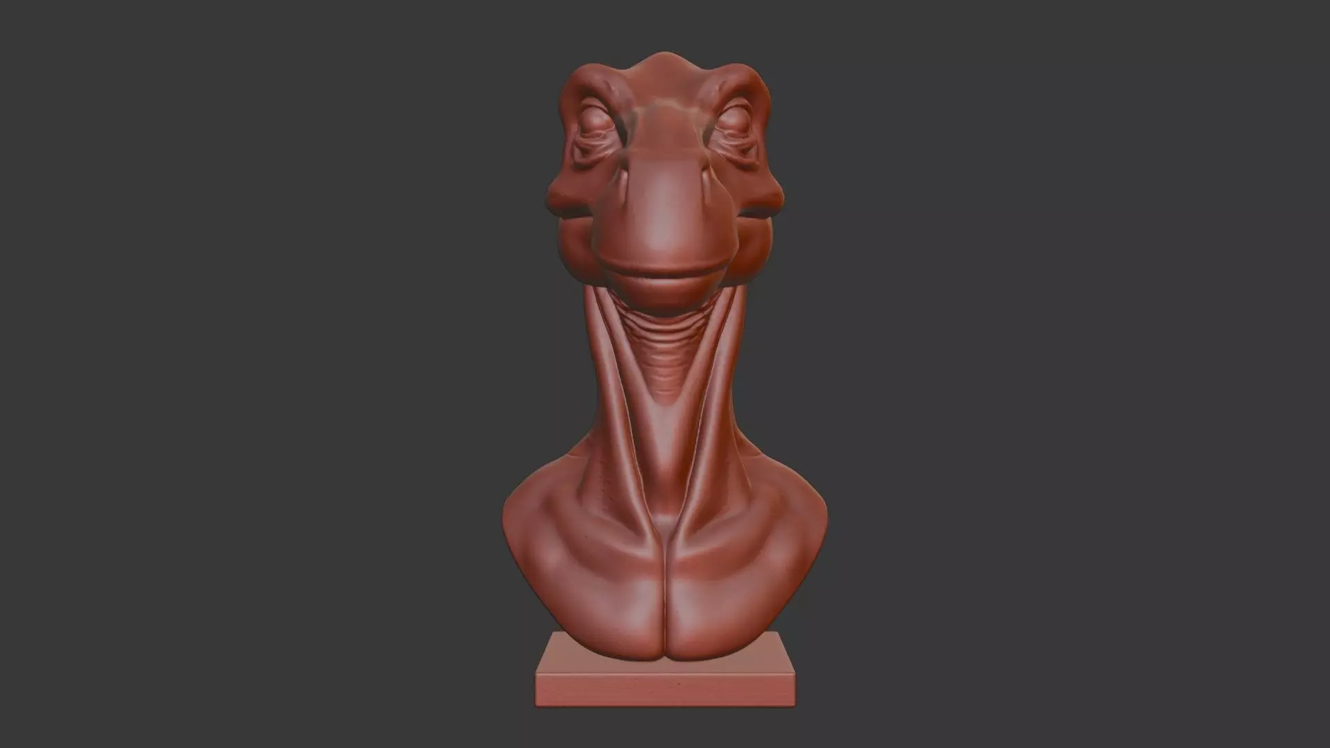 Edmontosaurus Head Bust 3D Model - STL Printable Dinosaur 3D print model_2