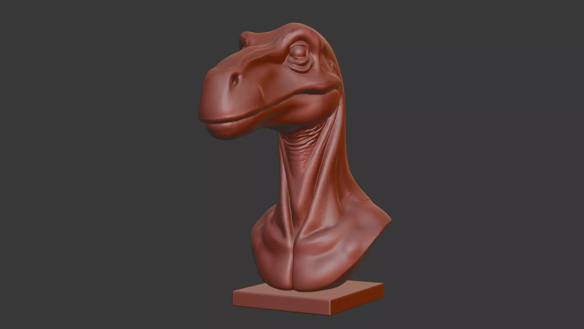 Edmontosaurus Head Bust 3D Model - STL Printable Dinosaur 3D print model_7