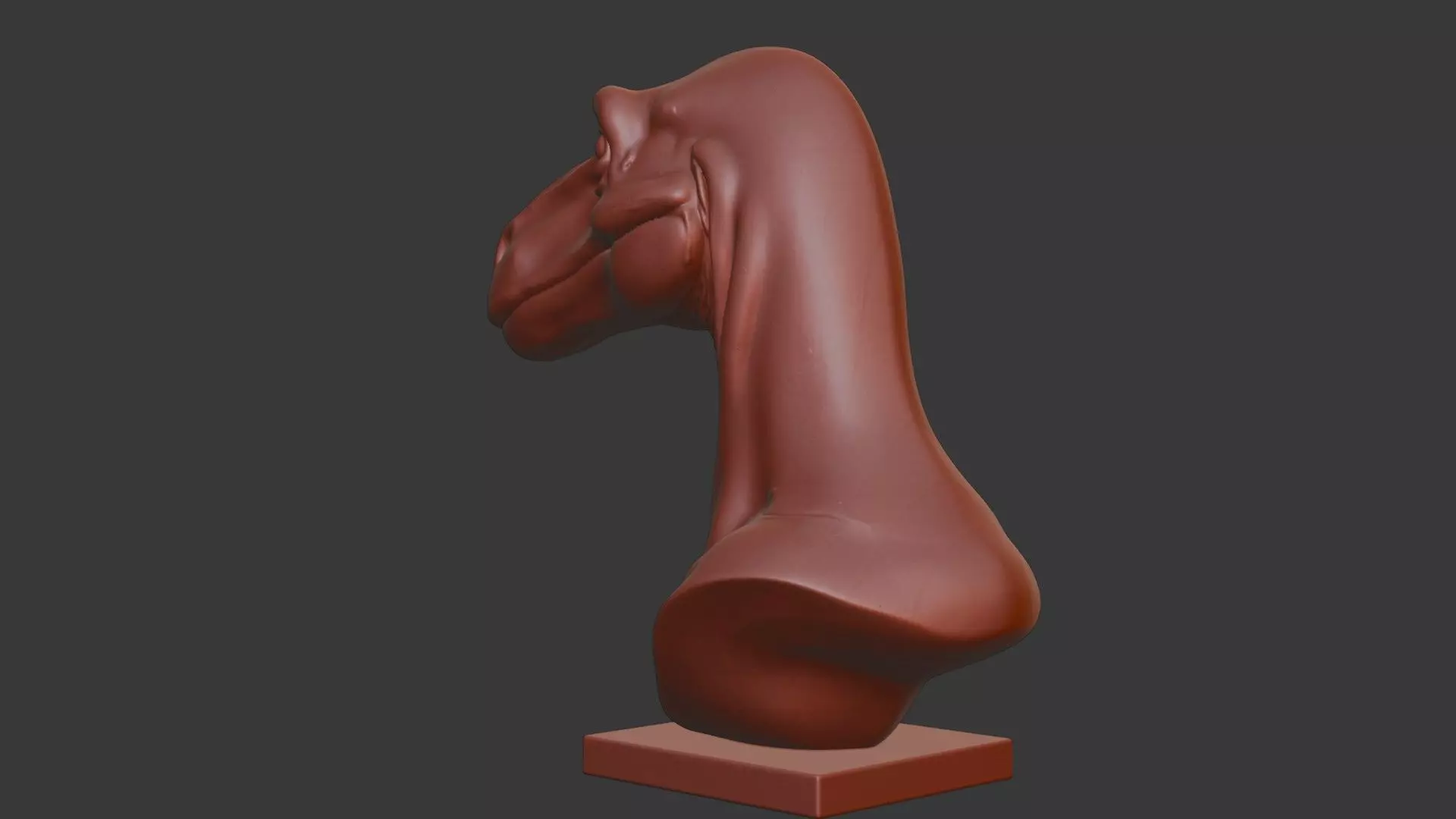 Edmontosaurus Head Bust 3D Model - STL Printable Dinosaur 3D print model_4