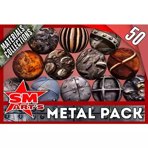Metal Texture Pack - 50 High-Quality Stylized Materials