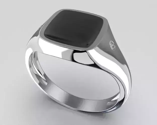 Jewelry Signet Ring without letter - Printable STL