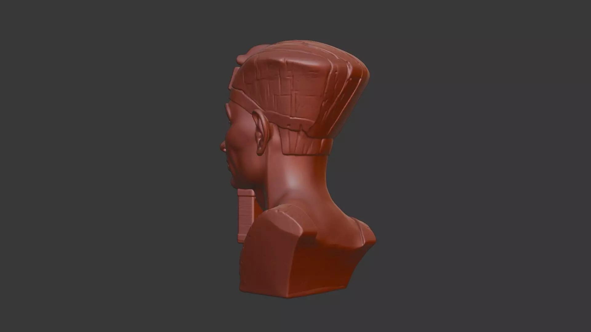 Egyptian Pharaoh Head Bust 3D Model - STL Printable 3D print model_3