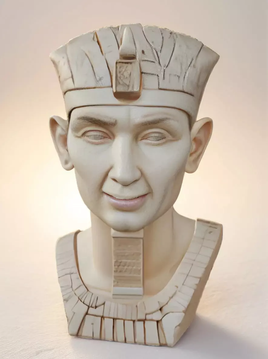 Egyptian Pharaoh Head Bust 3D Model - STL Printable 3D print model_0