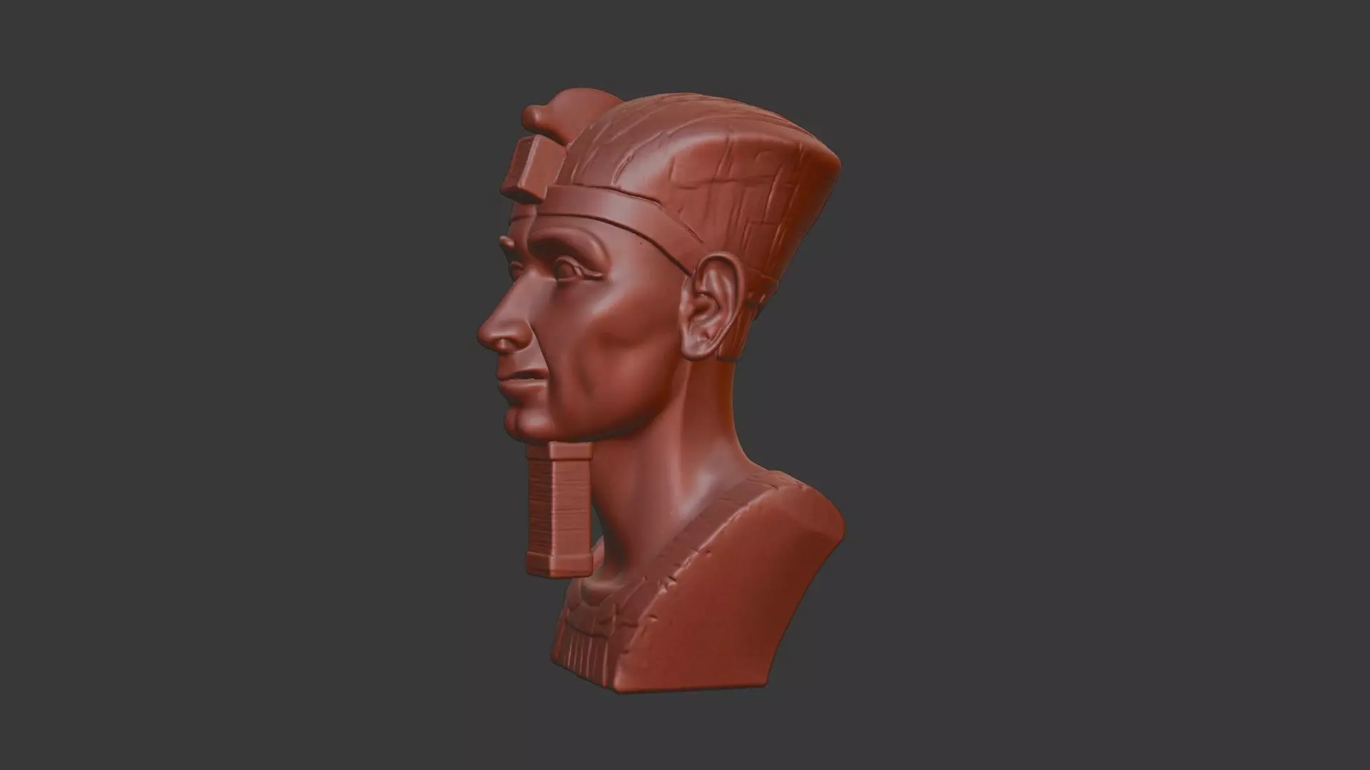 Egyptian Pharaoh Head Bust 3D Model - STL Printable 3D print model_7