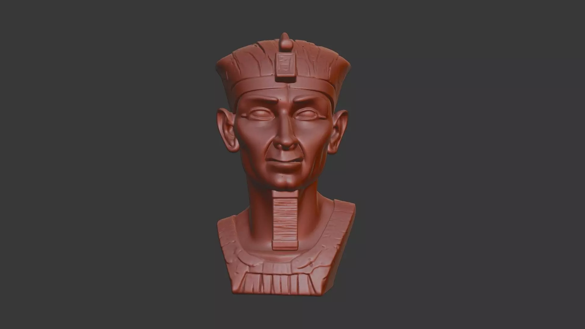 Egyptian Pharaoh Head Bust 3D Model - STL Printable 3D print model_1