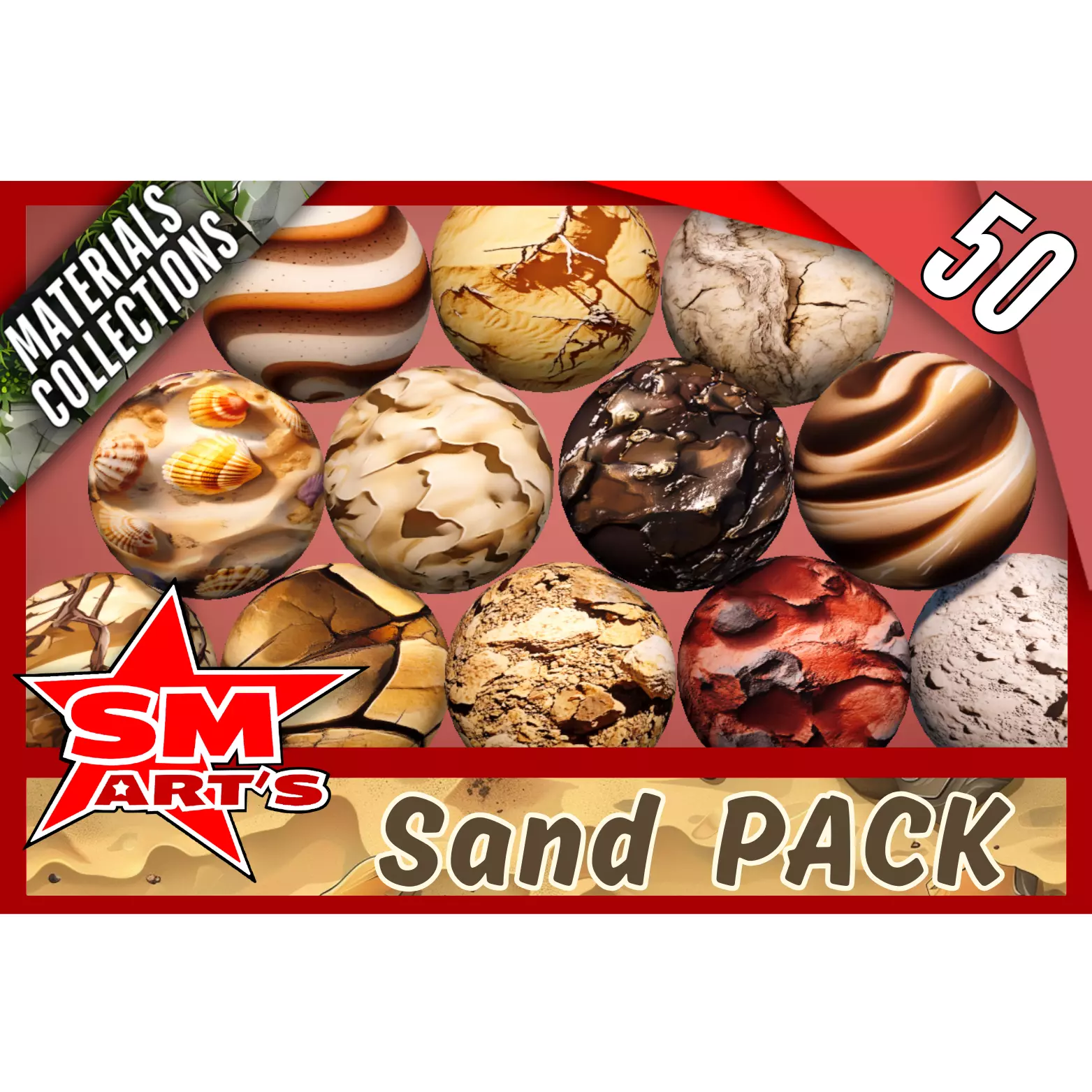 Sand Texture Pack - 50 High-Quality Stylized Materials Texture