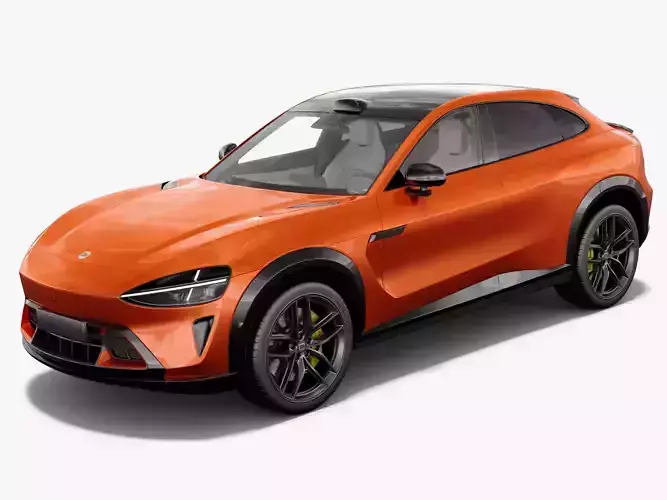 Xiaomi YU7 2026 with interior 3D model
