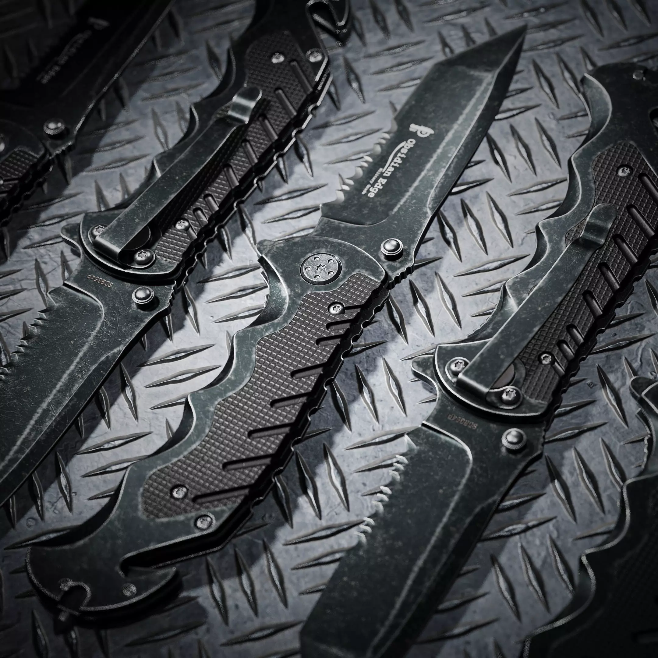 Border Guard Edge Knife Low-poly 3D model_0