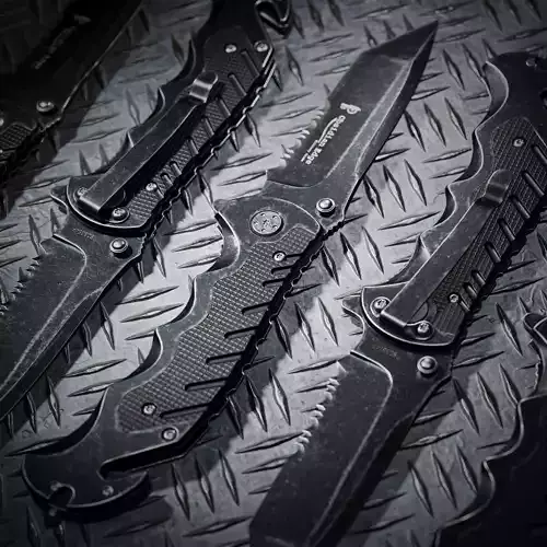 Border Guard Edge Knife Low-poly 3D model Border Guard Edge Knife Low-poly 3D model